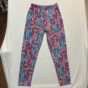 My Little Pony Girls Long Leggings size 5 Pink & Blue Fun Cute Print Stretchy